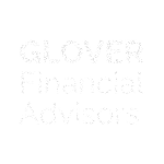 Glover Financial Advisors logo in white on a transparent background