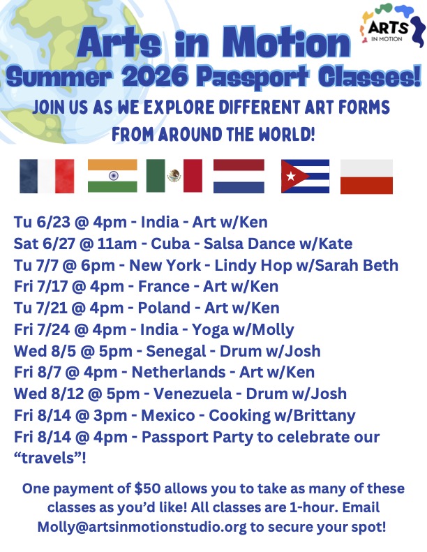 Summer Passport 2026 Classes graphic